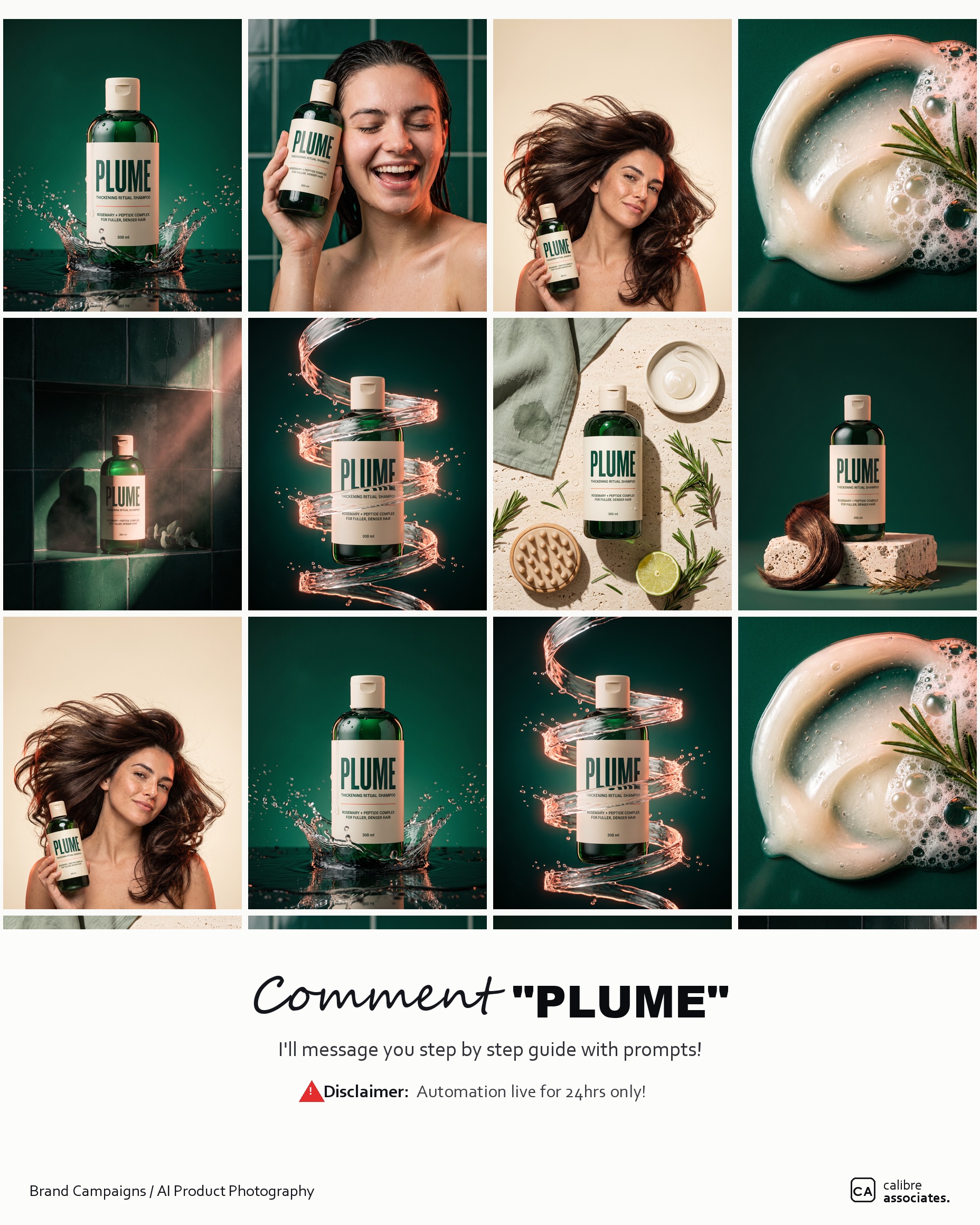 Lead generation post inviting followers to comment for the Plume prompt guide