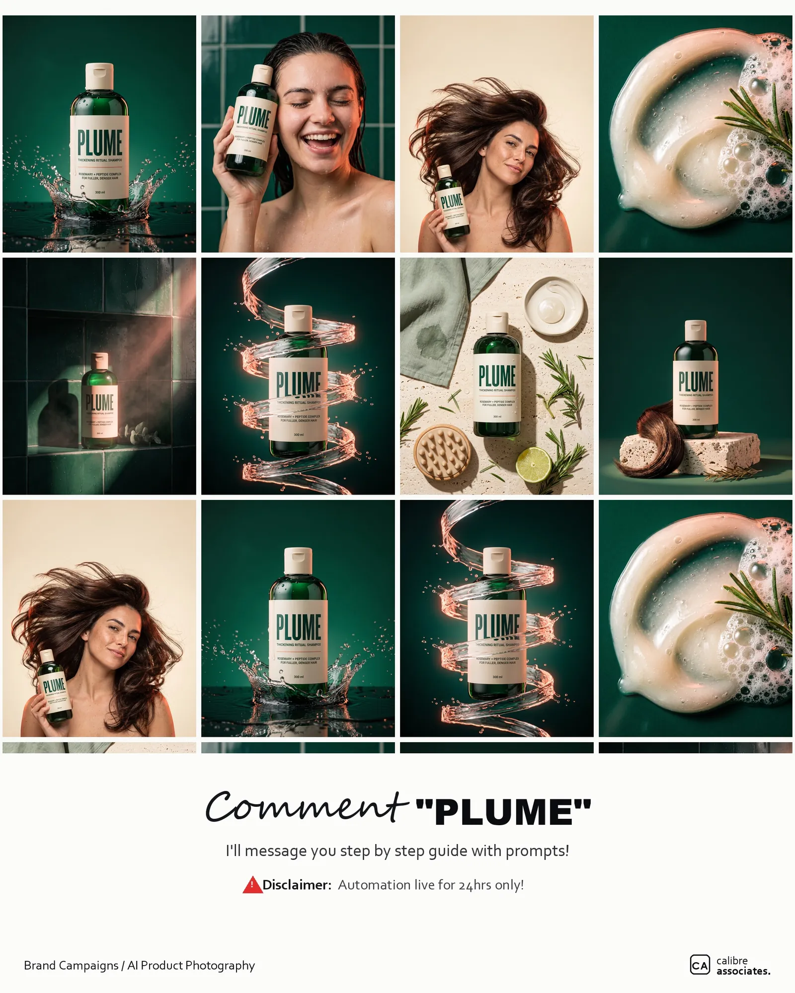 Lead generation post inviting followers to comment for the Plume prompt guide
