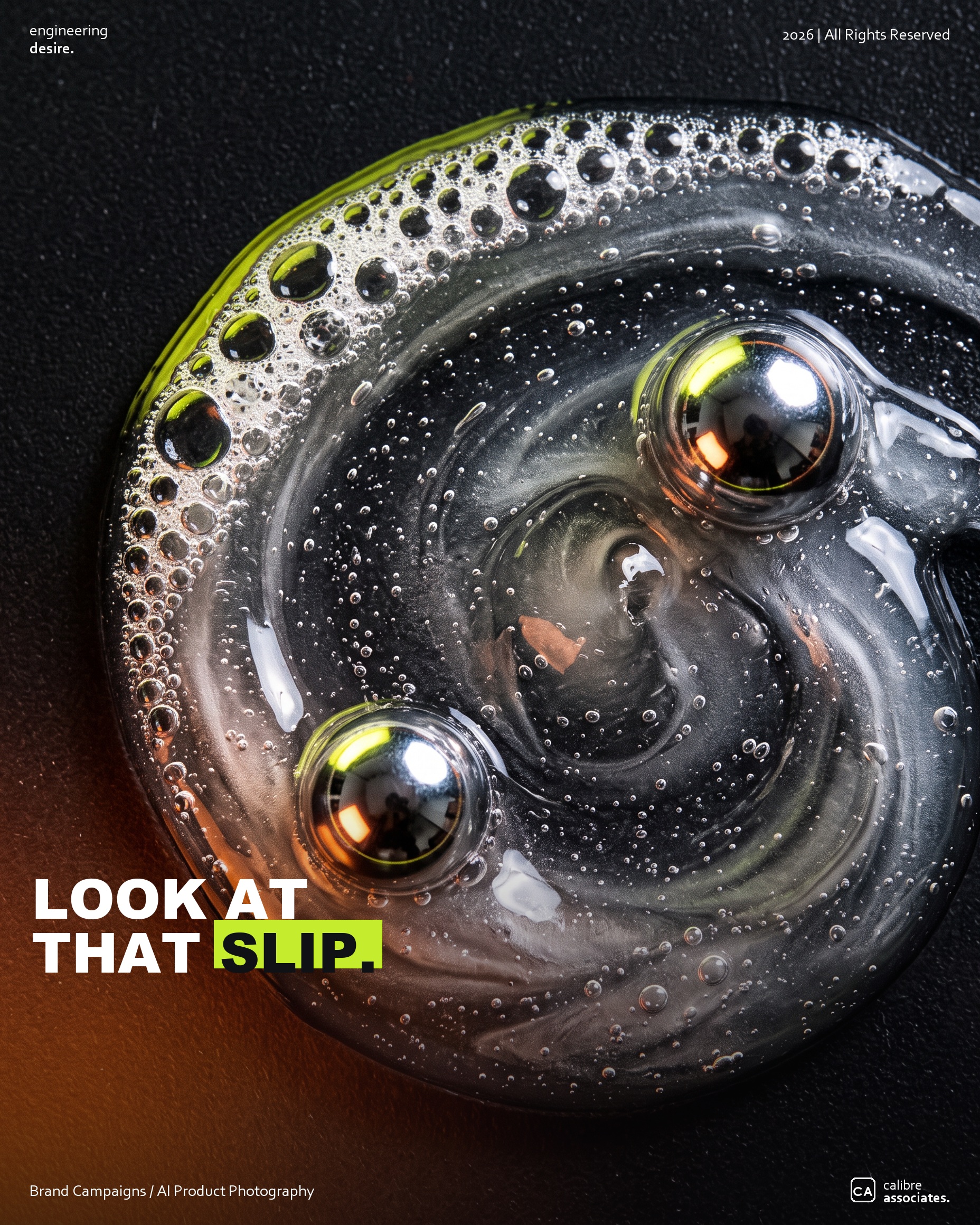 Top of funnel Slick ad built around the product's slip texture
